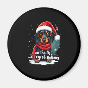 Dachshund Santa On The Naughty List Dachshund Chri Magnet