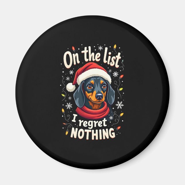 Dachshund Santa On The Naughty List Dachshund Chri Magnet (Front)