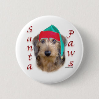 Dachshund Santa Paws Pinback Button