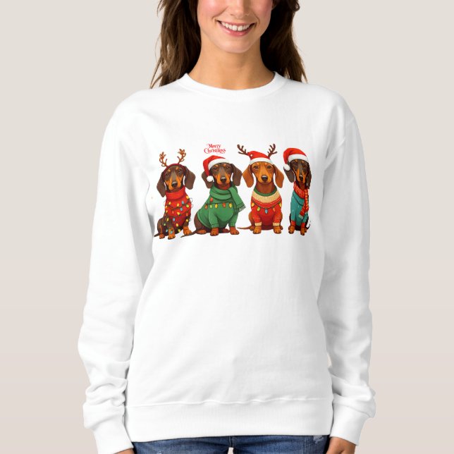 Dachshund Santa Sweatshirt (Front)
