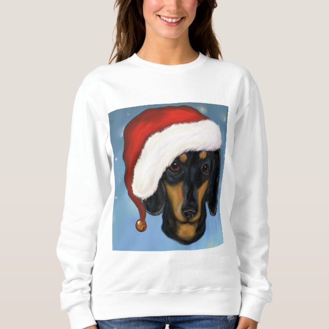 Dachshund Santa Sweatshirt (Front)