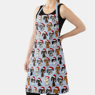 Dachshund Santas Cute Christmas Wiener Dog Holiday Apron