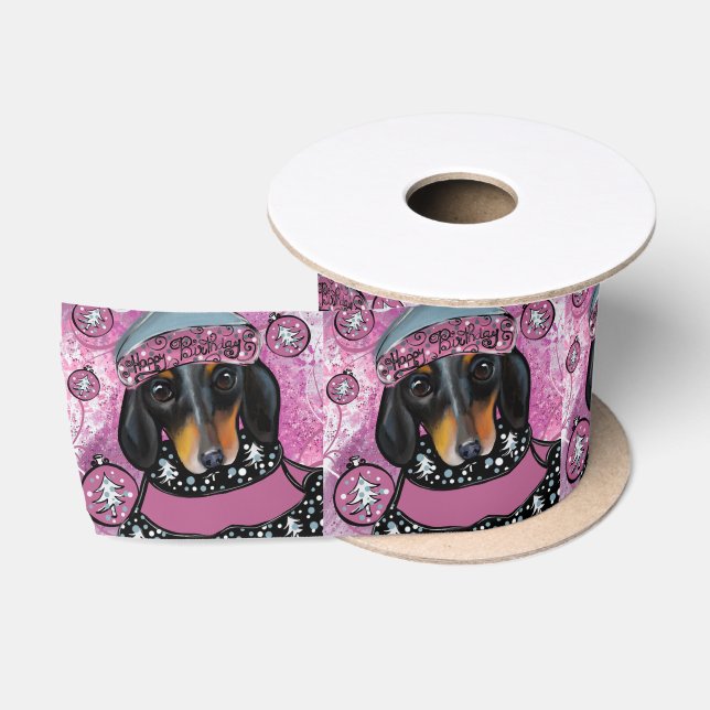 DACHSHUND  SATIN RIBBON (Spool)