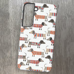 Dachshund Sausage Dog<br><div class="desc">Cute little Dachshund sausage or wiener dogs in woolly knitwear. Perfect for dog lovers,  dog moms,  dog dads and dog walkers.  Original art by Nic Squirrell.</div>