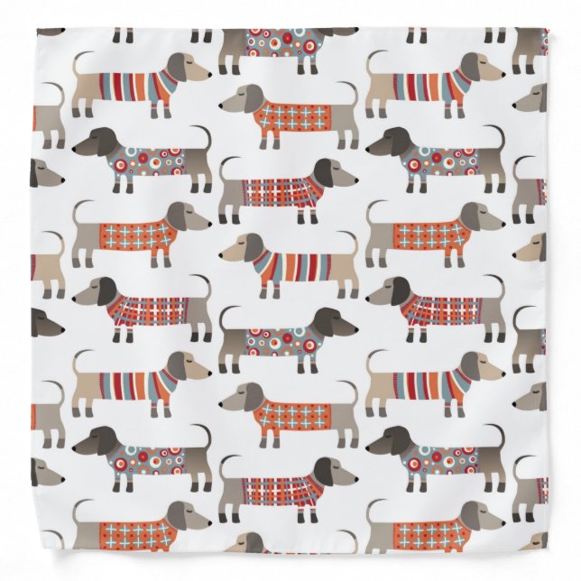 Dachshund Sausage Dog Bandana (Front)