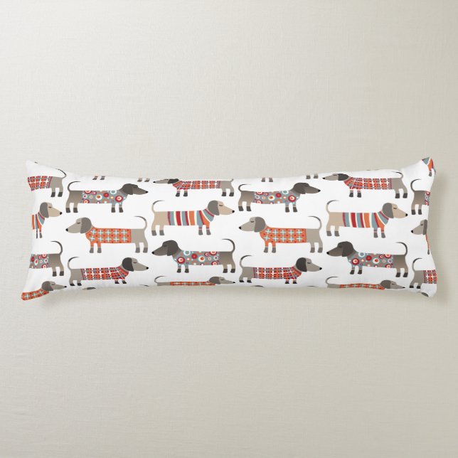 Dachshund Sausage Dog Body Pillow (Front)