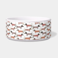 Dachshund / Sausage Dog Ceramic Food / Water Bowl 