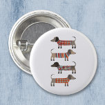 Dachshund Sausage Dog Button<br><div class="desc">Cute and loveable dachshund,  sausage dogs or wiener dogs in cosy knits.</div>