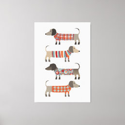 Dachshund Sausage Dog Canvas Print