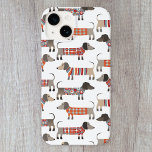 Dachshund Sausage Dog Case-Mate iPhone 14 Plus Case<br><div class="desc">Cute little Dachshund sausage or wiener dogs in woolly knitwear. Perfect for dog lovers and dog walkers.</div>