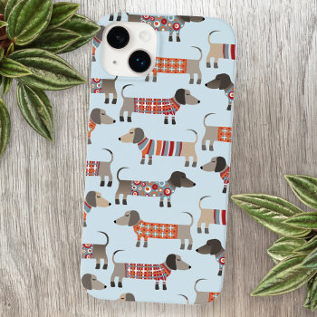 Dachshund Sausage Dog Case-mate Iphone 14 Plus Case by Squirrell at Zazzle