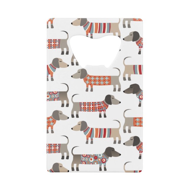 Dachshund Sausage Dog Credit Card Bottle Opener (Front)