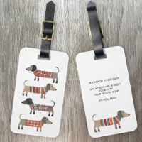 Dachshund Sausage Dog Custom Name Luggage Tag Zazzle