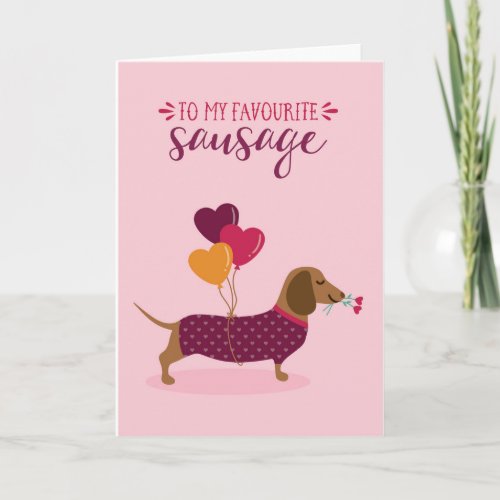 Dachshund Sausage Dog Cute Anniversary Card