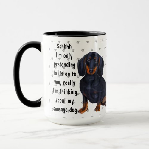 Dachshund Sausage Dog Dog Love Coffee Tea Custom Mug