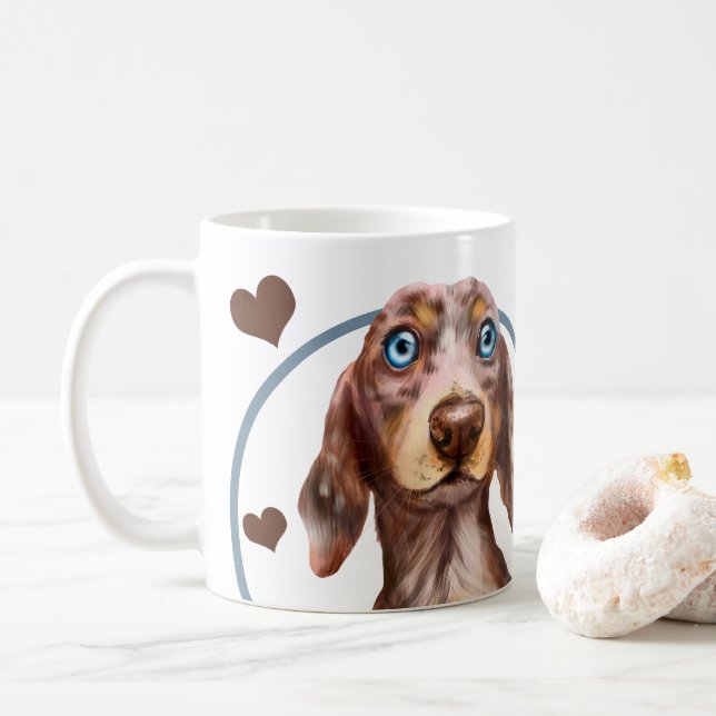Dachshund Sausage Dog Every Snack You Make Coffee Mug (With Donut)