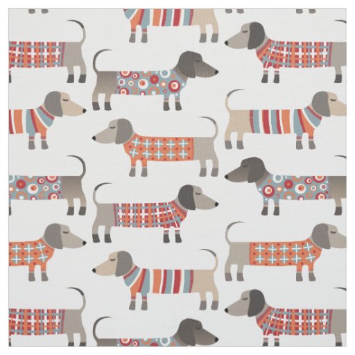 Dachshund Sausage Dog Fabric
