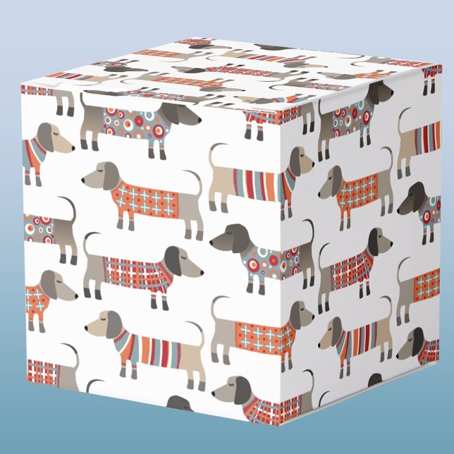 Dachshund Sausage Dog Favor Boxes (Dachshund Wiener Sausage Dog fun party favor box)