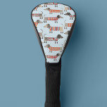 Dachshund Sausage Dog Golf Head Cover<br><div class="desc">Cute little Dachshund sausage or wiener dogs in woolly knitwear on a blue background.  Original art by Nic Squirrell.
 Perfect for dog lovers and dog walkers.</div>