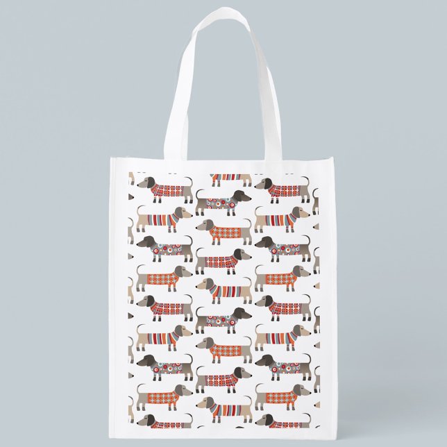 Dachshund Sausage Dog Grocery Bag (Creator Uploaded)