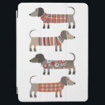 Dachshund Sausage Dog iPad Air Cover<br><div class="desc">Cute little Dachshund sausage or wiener dogs in woolly knitwear. Perfect for dog lovers and dog walkers.</div>