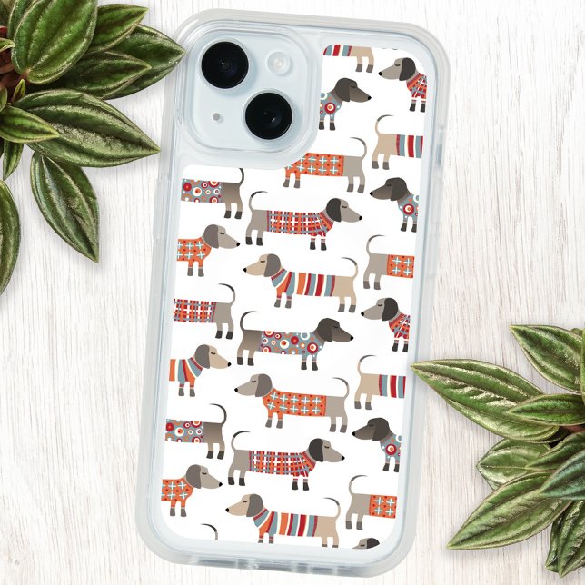 Dachshund Sausage Dog iPhone 15 Case (Dachshund Wiener Sausage Dog Otterbox cell phone case)