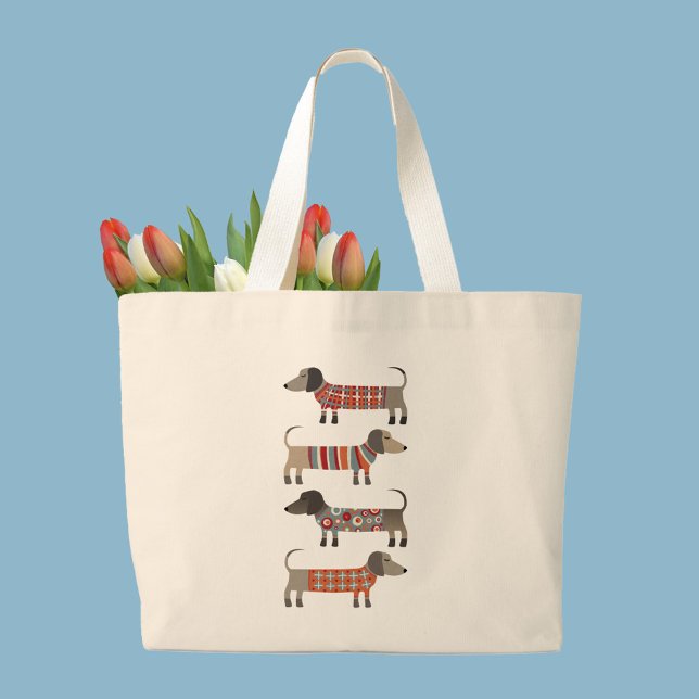 Dachshund Sausage Dog Large Tote Bag (Creator Uploaded)