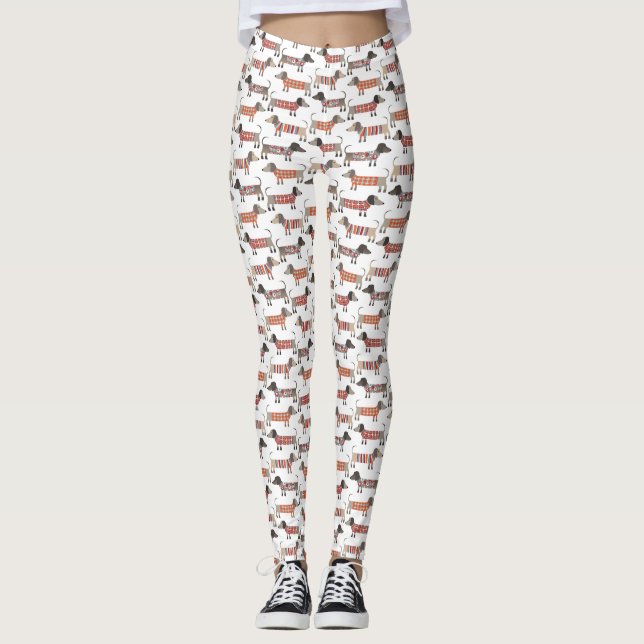 Dachshund Sausage Dog Leggings (Front)