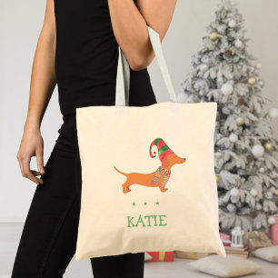 Dachshund sausage dog lover gift Christmas Tote Bag