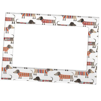 Dachshund Sausage Dog Magnetic Frame by Squirrell at Zazzle