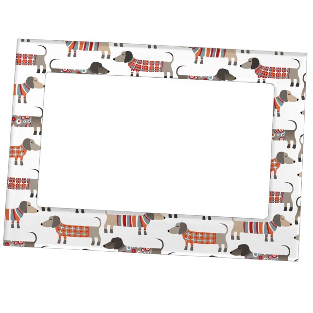 Dachshund Sausage Dog Magnetic Frame (Dachshund Wiener Sausage Dog fun magnetic frame)