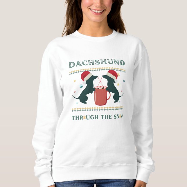 Dachshund Sausage Dog Mama, Doxie Mom Sweatshirt (Front)