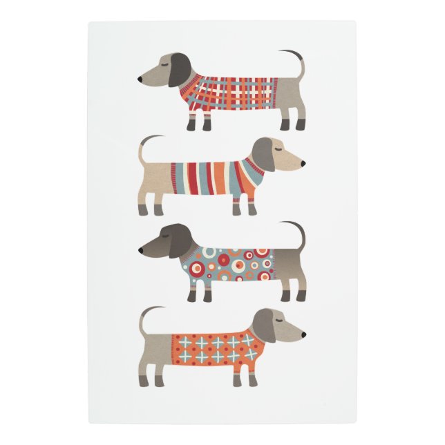 Dachshund Sausage Dog Metal Print (Front)