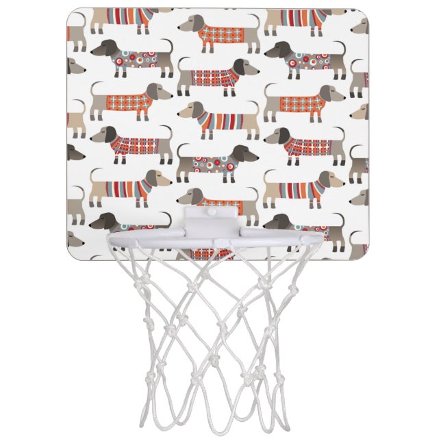 Dachshund Sausage Dog Mini Basketball Hoop (Front)