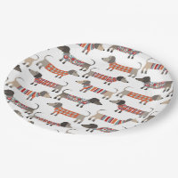 Dachshund Wiener Dog Party Supplies Paper Plates Napkins Cups