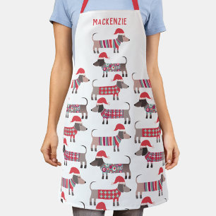 Dachshund Sausage Dog Personalized Holiday Apron