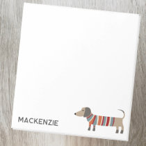 Dachshund Sausage Dog Personalized Notepad