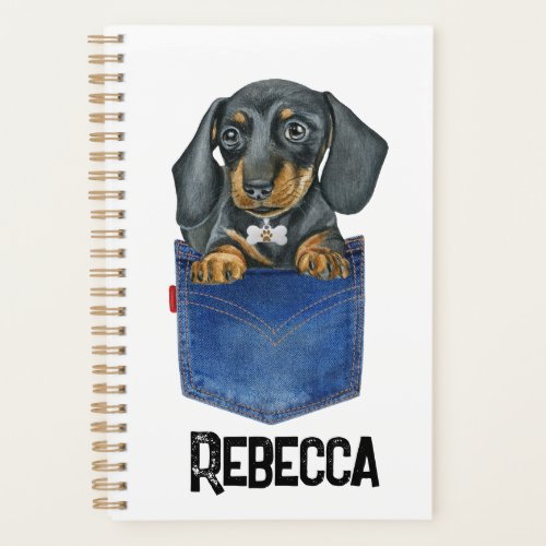 Dachshund Sausage Dog Personalized Planner Diary