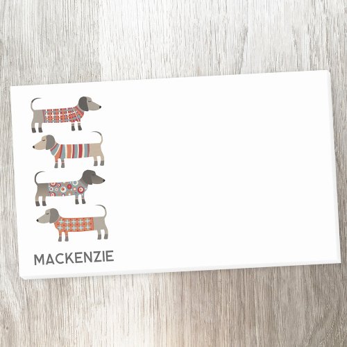 Dachshund Sausage Dog Personalized Post_it Notes