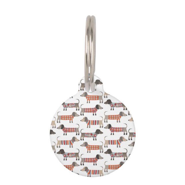 Dachshund Sausage Dog Pet ID Tag (Front)