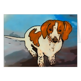Dachshund Sausage Dog Pet Watercolour card