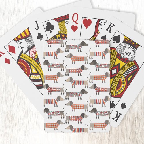 Dachshund Sausage Dog Poker Cards