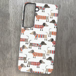 Dachshund Sausage Dog Samsung Galaxy S22 Case<br><div class="desc">Cute little Dachshund sausage or wiener dogs in woolly knitwear. Perfect for dog lovers,  dog moms,  dog dads and dog walkers.  Original art by Nic Squirrell.</div>