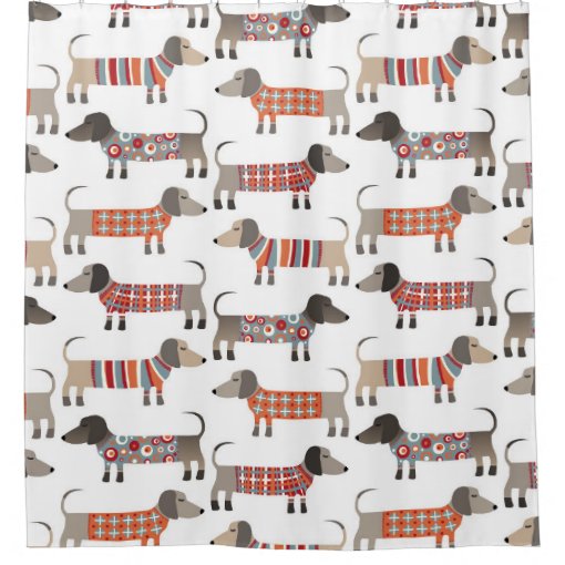 Dachshund Sausage Dog Shower Curtain Zazzle
