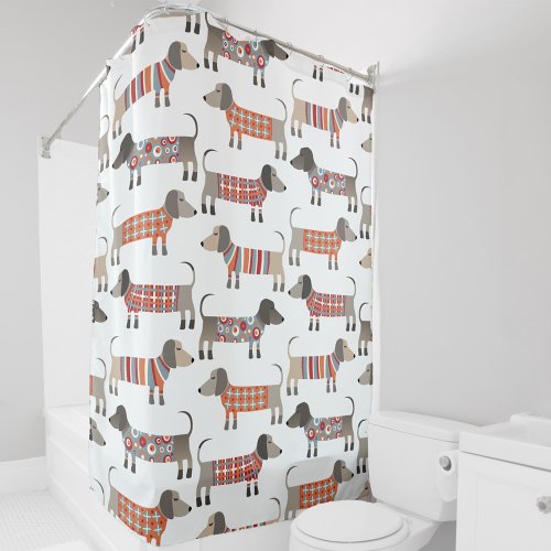 Dachshund Sausage Dog Shower Curtain