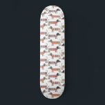 Dachshund Sausage Dog Skateboard<br><div class="desc">Cute little roofing dogs in woolly knitwear. Perfect for dog lovers and dog walkers.</div>