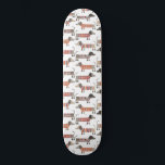 Dachshund Sausage Dog Skateboard<br><div class="desc">Cute little roofing dogs in woolly knitwear. Perfect for dog lovers and dog walkers.</div>