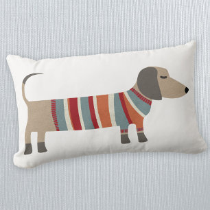 Dachshund Sausage Dog Throw Pillow