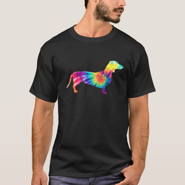 Dachshund Sausage Dog Tie Die Doggy T-Shirt (Front)