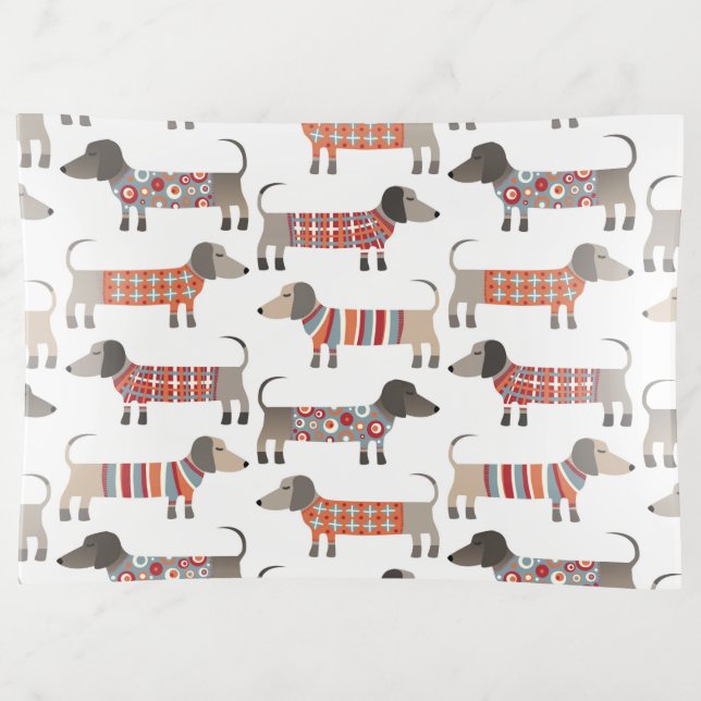 Dachshund Sausage Dog Trinket Tray (Front)